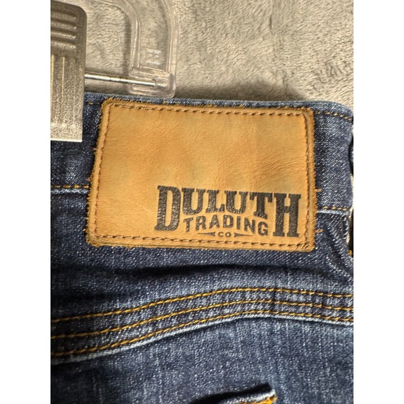 Duluth Trading Co Flex Ballroom Jeans Mens 40x32 Blue Denim Straight Leg Pants - Picture 4 of 12